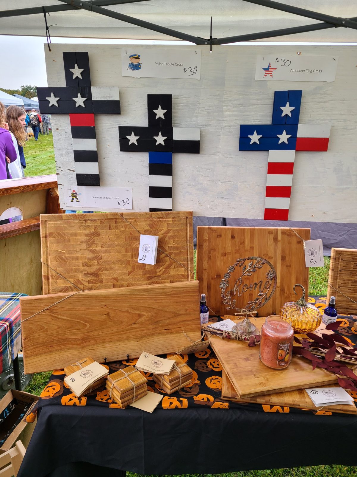 Crosses at the booth