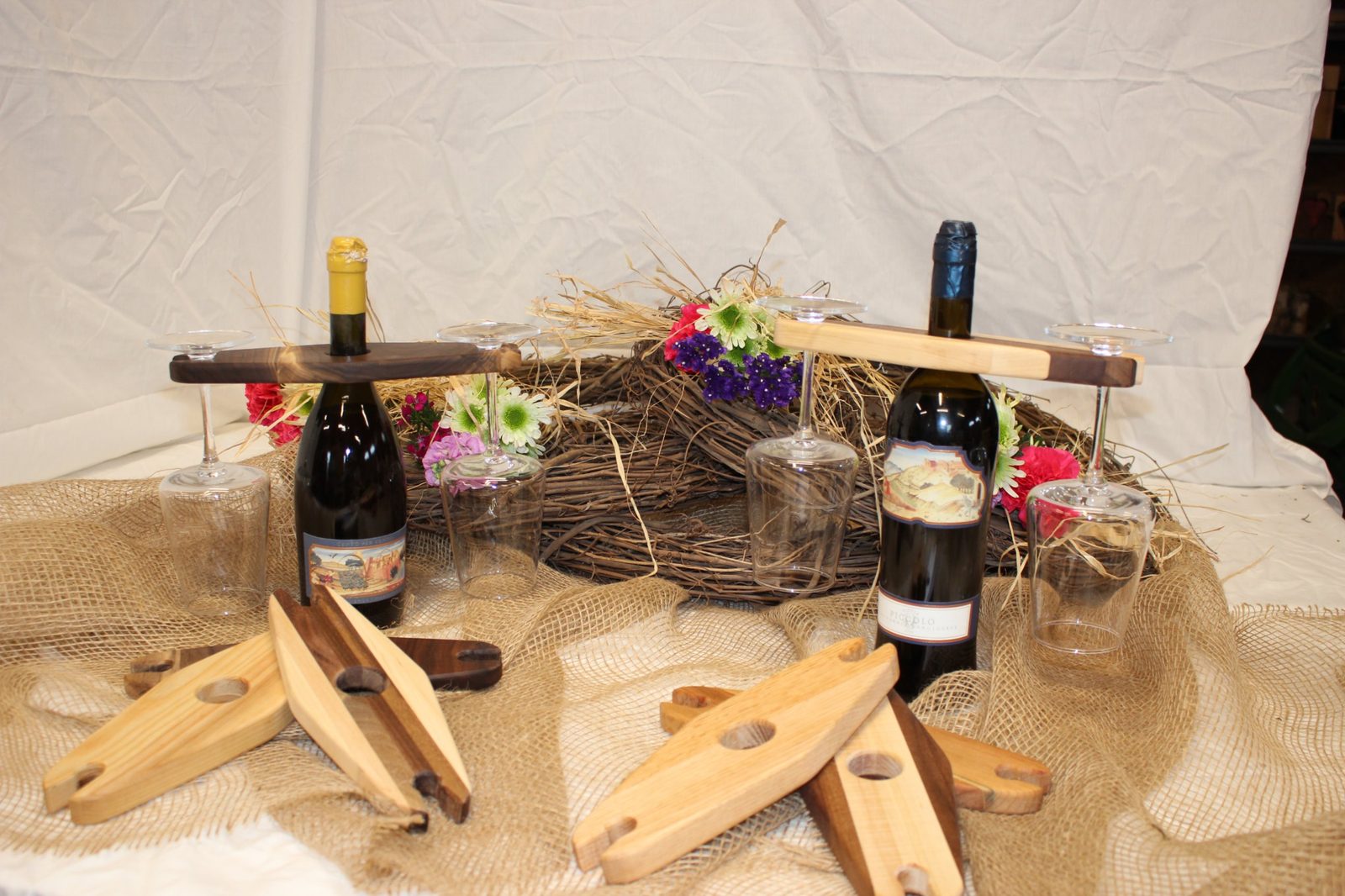 2-glass wine caddies