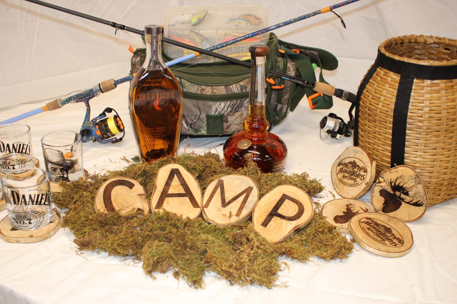 Camp coasters and CAMP letters