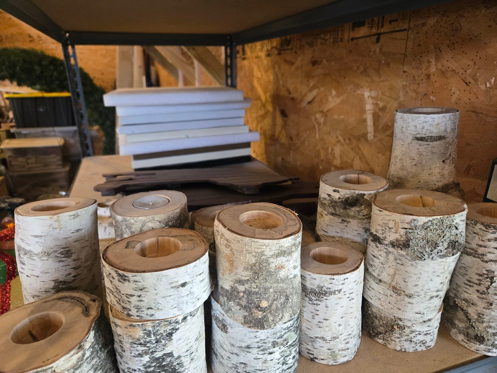 Birch candle holders