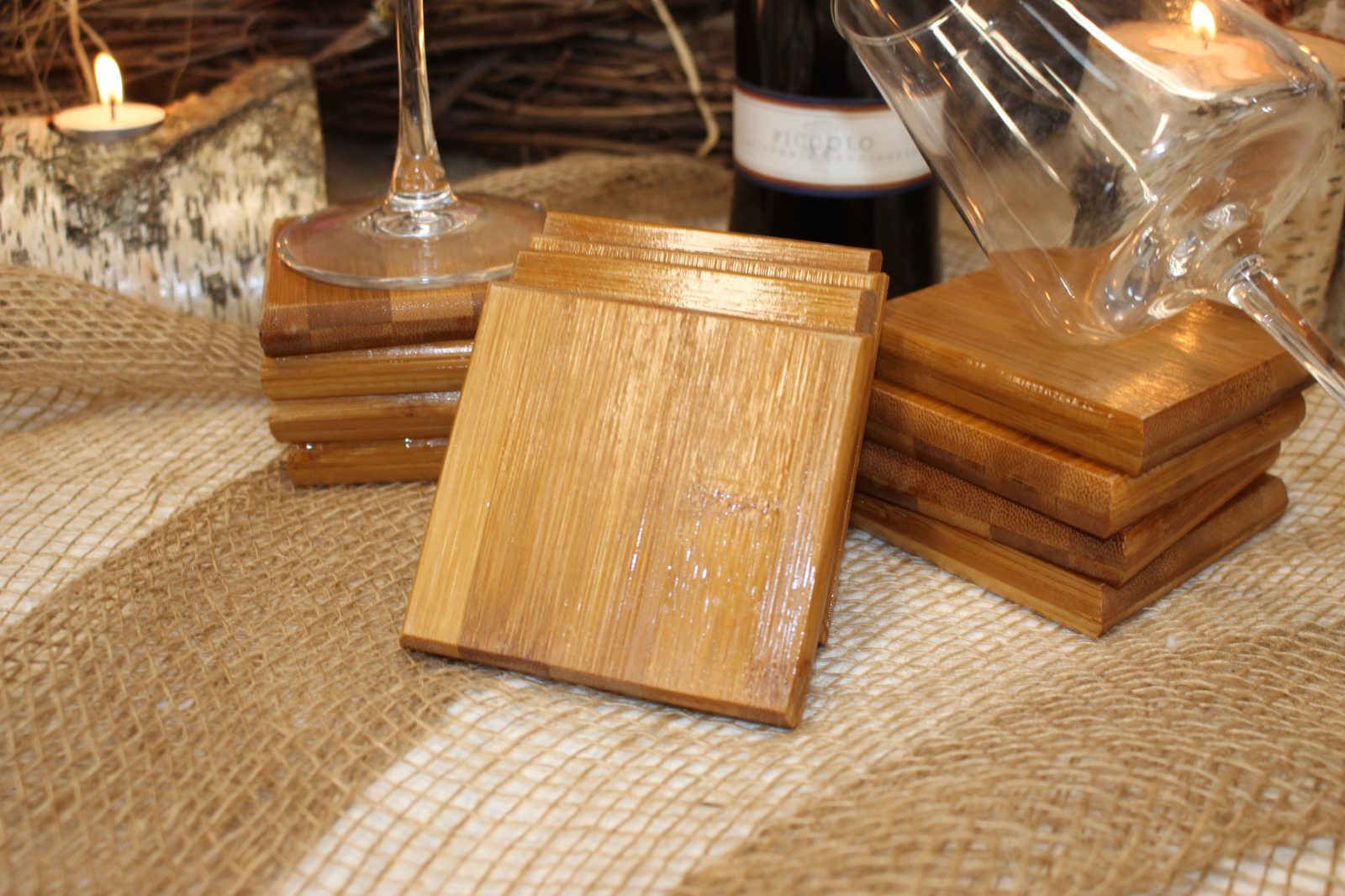 Bamboo coasters