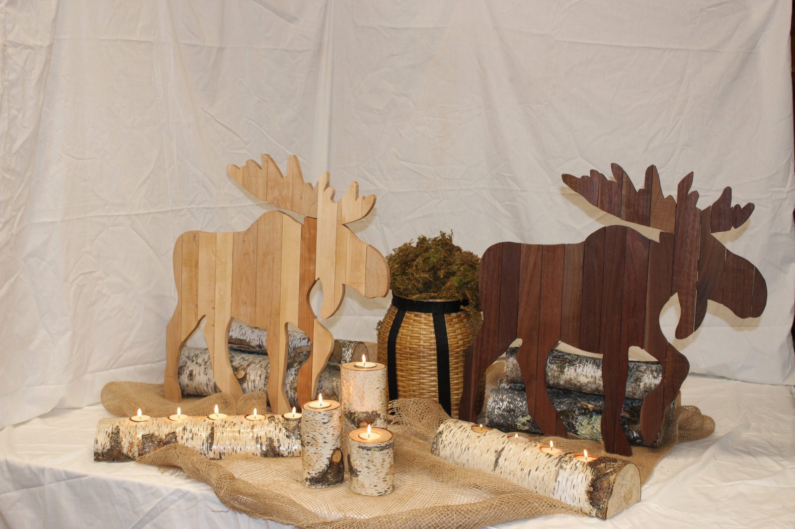 Maple & walnut moose