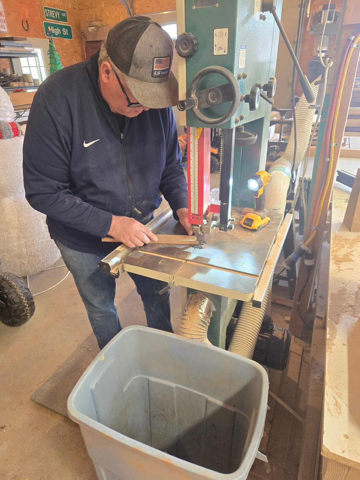 At the bandsaw
